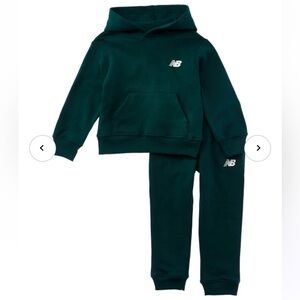 New Balance Boys (10) Dark Green Joggers and Hoodie set